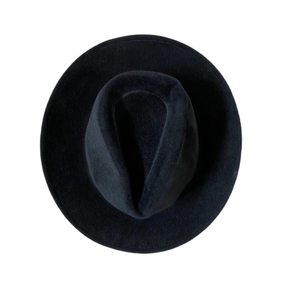 CLYDE Womens Black Wool Pinch Hat Wide Brim With Neck Shade Scarf main image 9